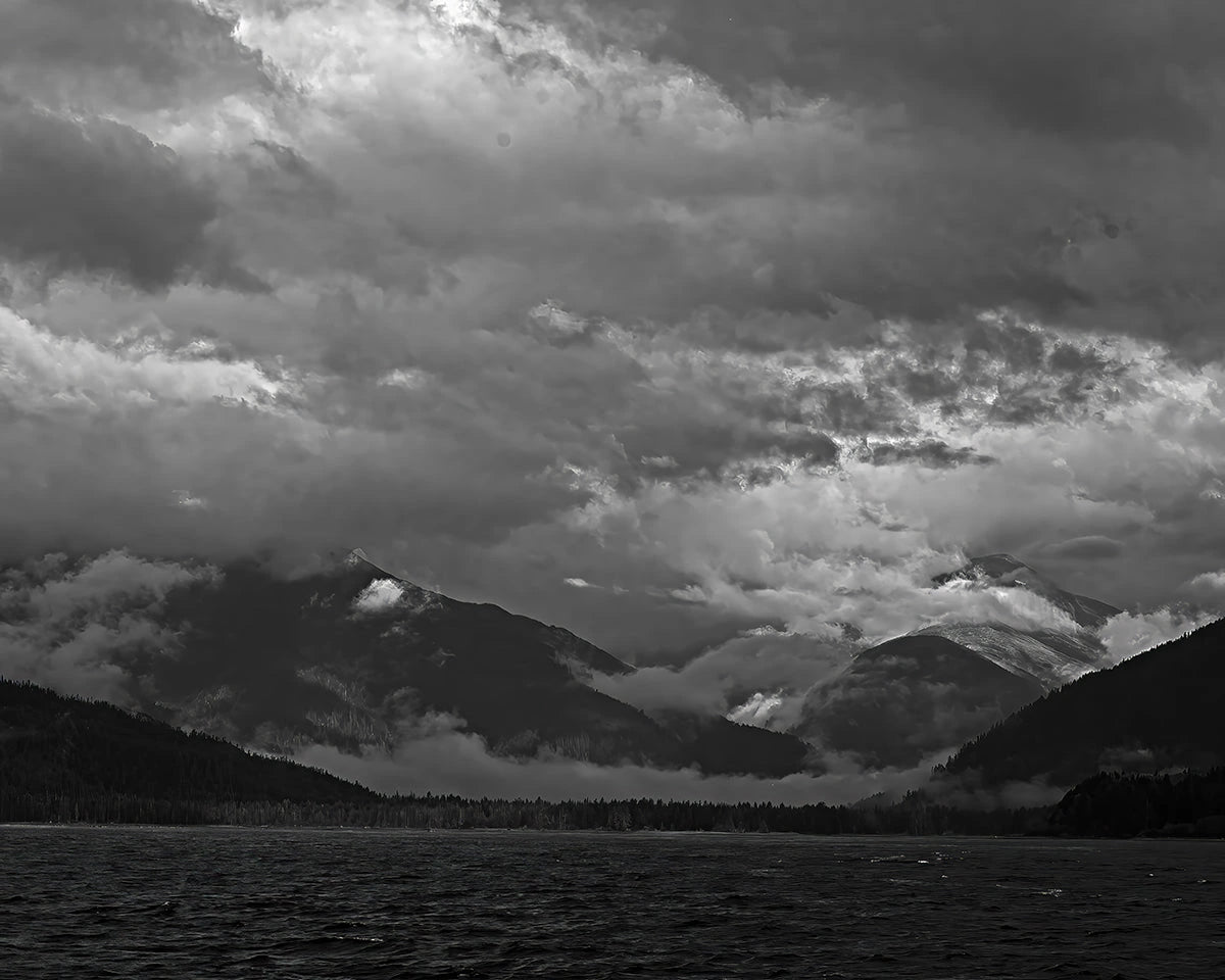 Black and white landscape in classic photography